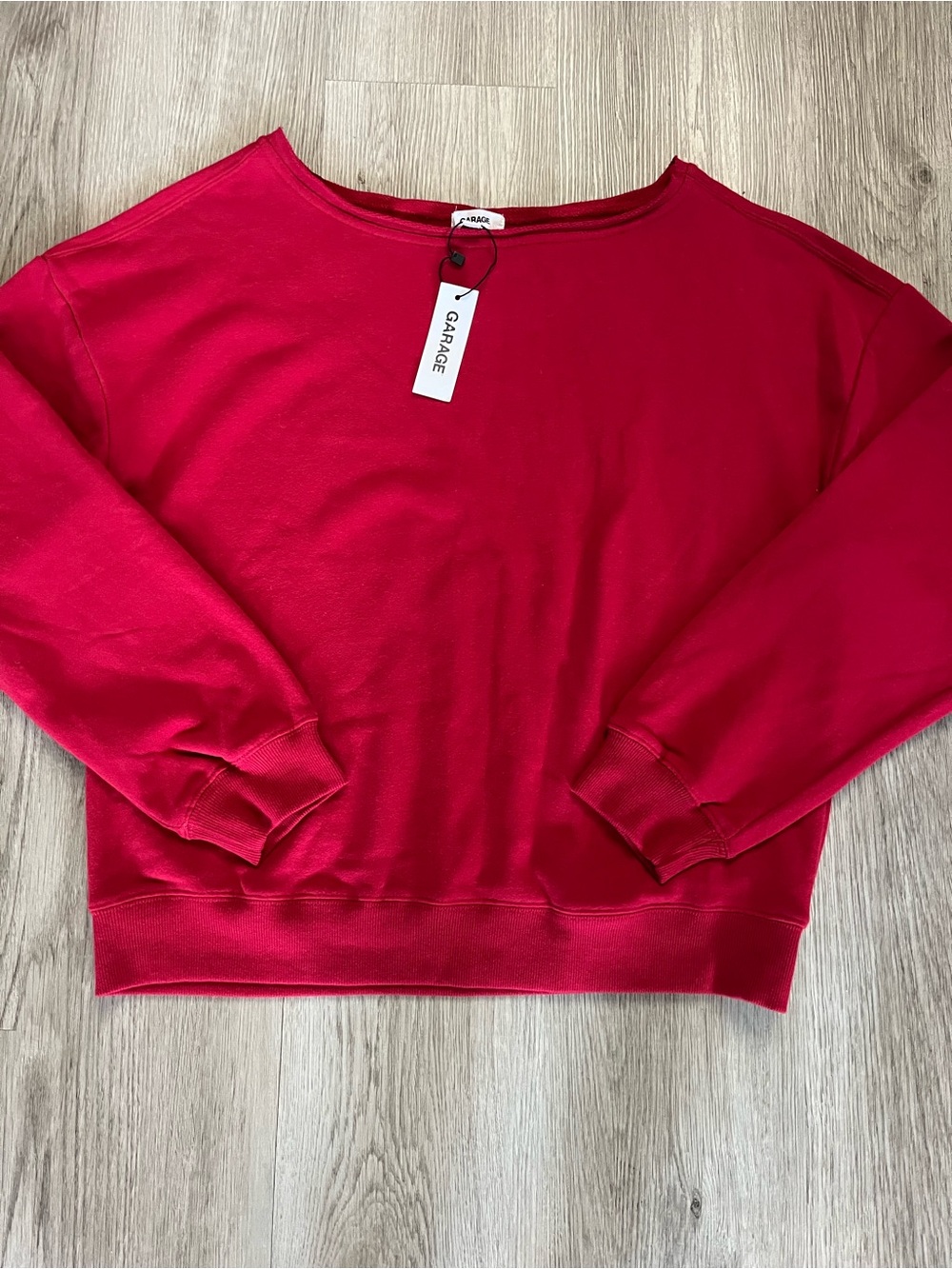 427–NWT Garage Women's Bright Red Scoop Neck Sweater